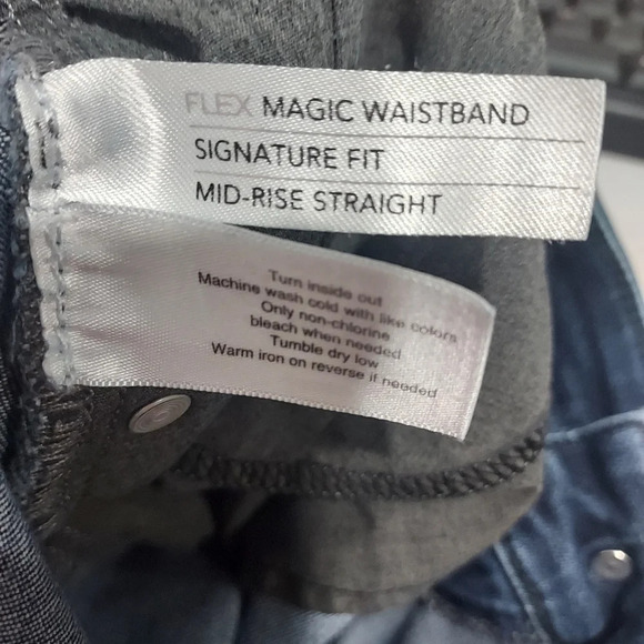 Lane Bryant Dark Wash Mid-Rise Straight Denim Jeans in Size 20 - Picture 10 of 13